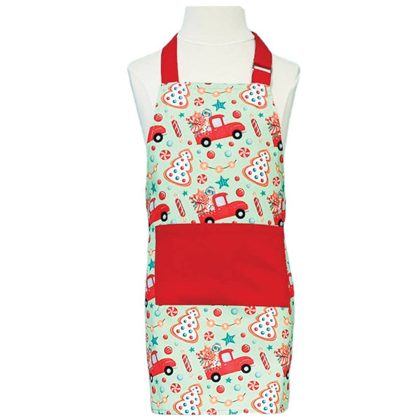 Tablier de Noël pour enfants camion de friandises des fêtes