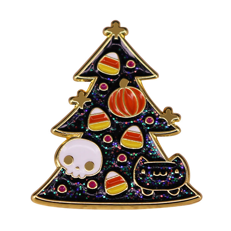 Épinglette sapin d’Halloween