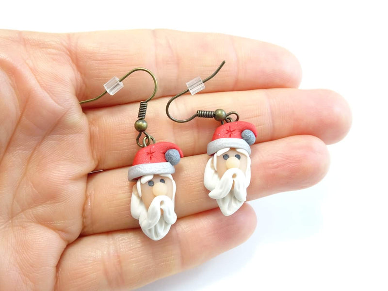 Boucles d’oreille Père-Noël
