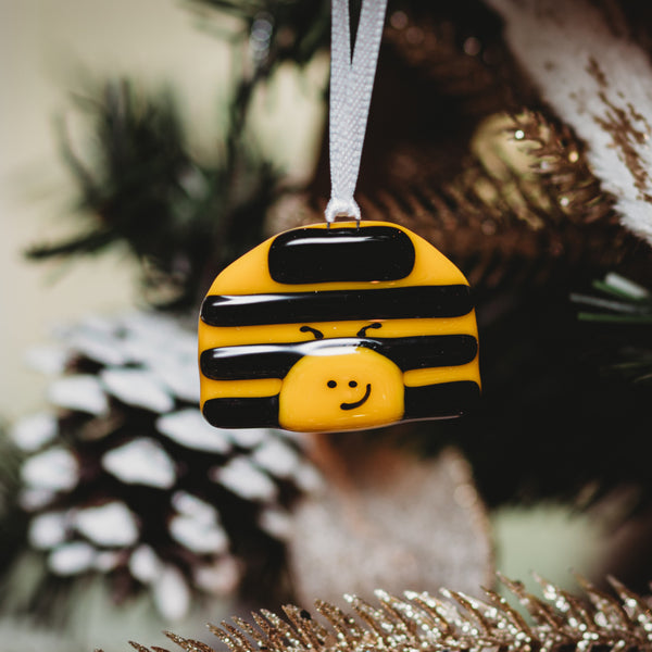 Abeille jaune et noire en verre à offrir en cadeau pour remercier quelqu'un pour son travail