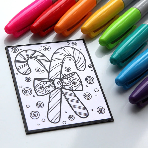 Aimant à colorier Canne de bonbon