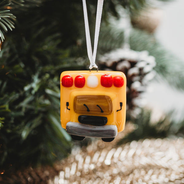 ambulance en verre pour décorer le sapin de noel cadeau significatifs pour ambulancier paramédic ou premier répondant