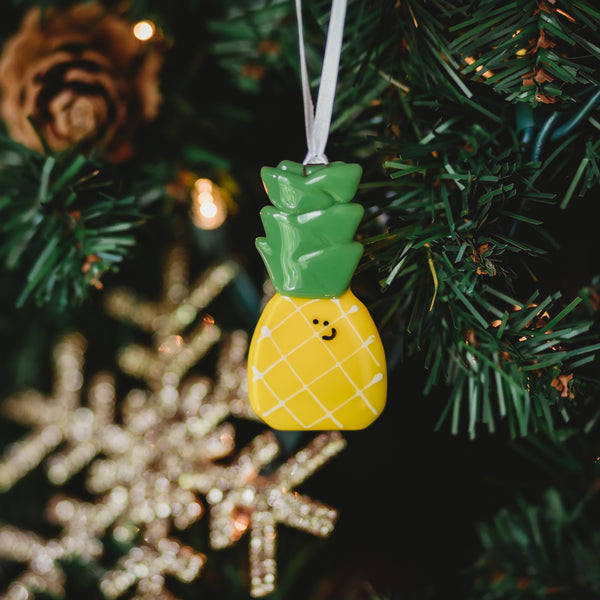 ananas en verre à suspendre pour noel