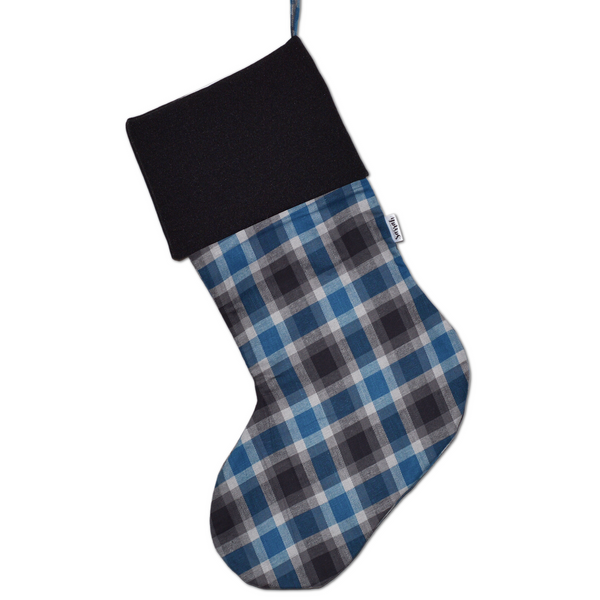 Bas de Noël à carreaux
