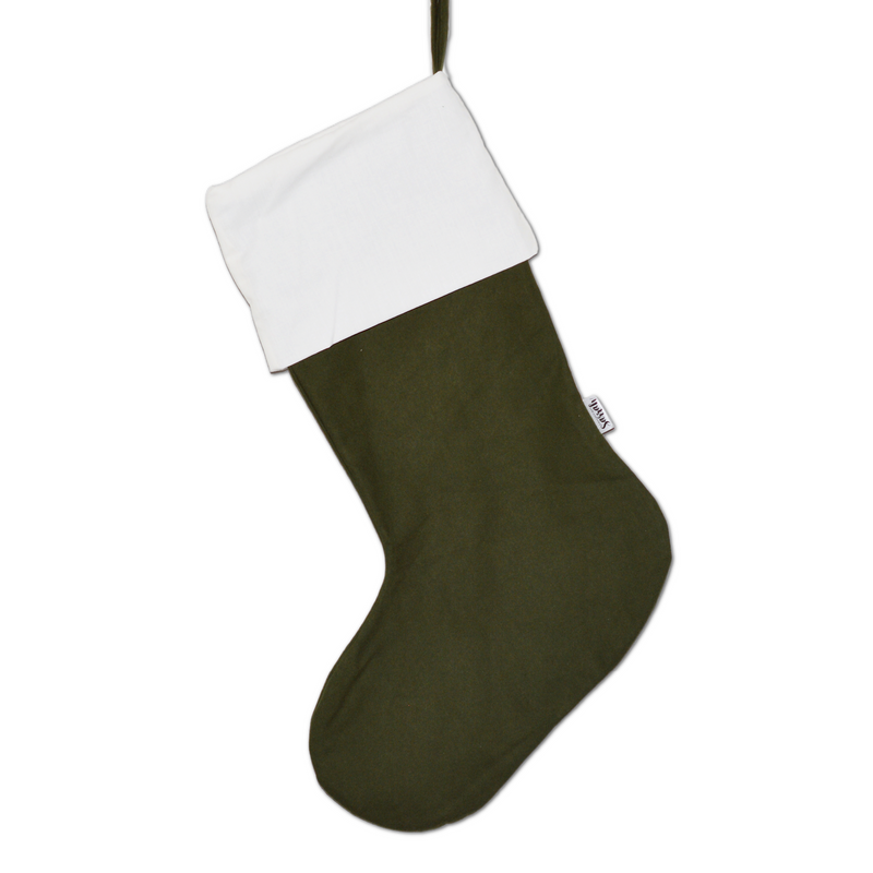 Bas de Noël de couleur unie