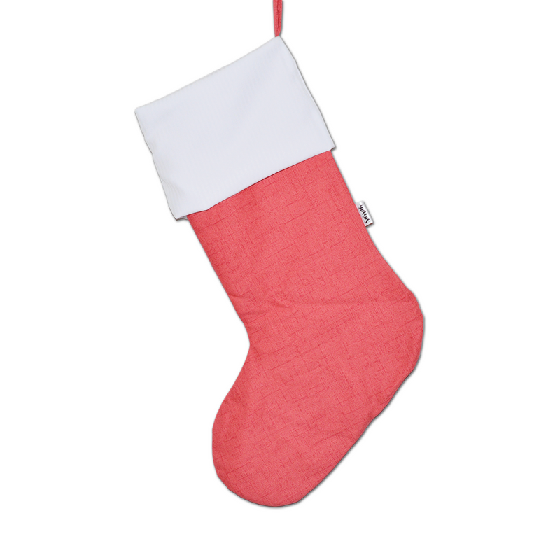 Bas de Noël de couleur unie