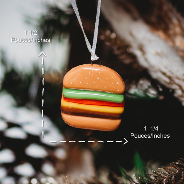 ornement bbq hamburger pour le sapin