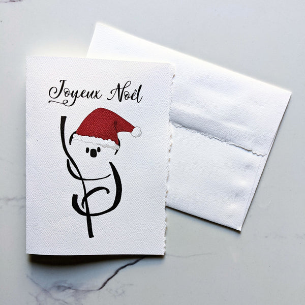 Carte Koala de Noël