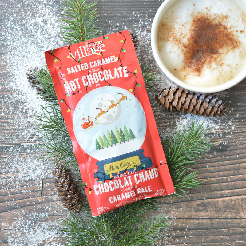 Chocolat chaud caramel salé Boule à neige