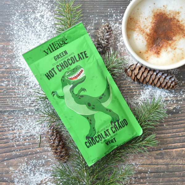 Chocolat chaud blanc dinosaure