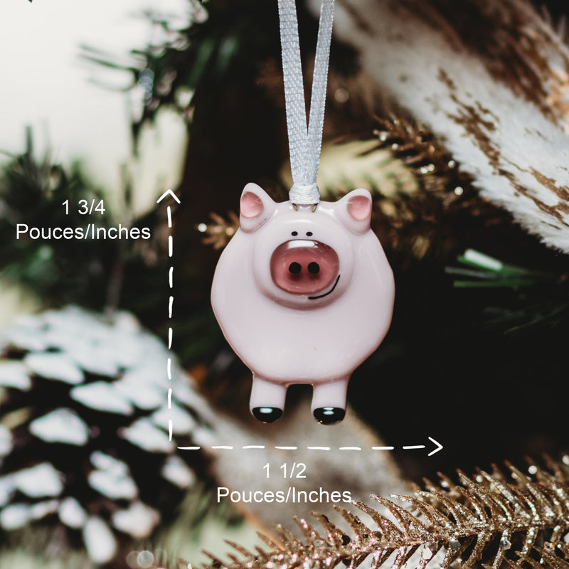 cochon mignon rose décoratif à suspendre