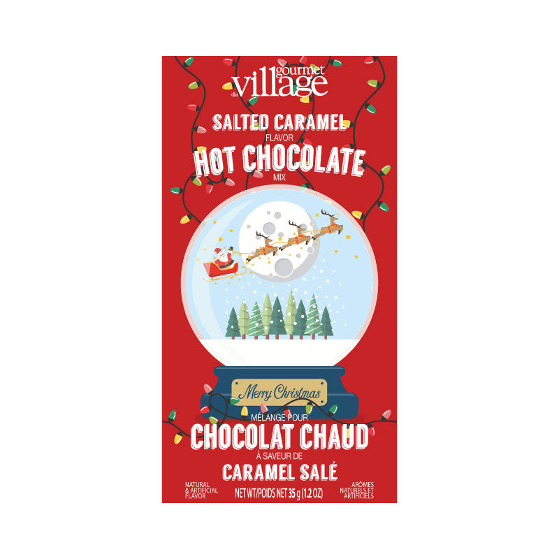 Chocolat chaud caramel salé Boule à neige