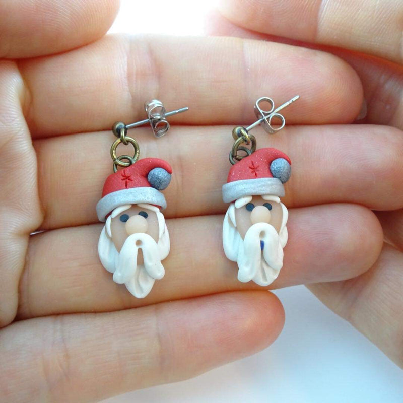 Boucles d’oreille Père-Noël