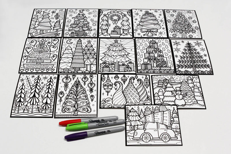 Coloriage sapins