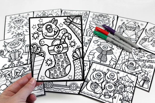 Coloriage Monstres de Noël