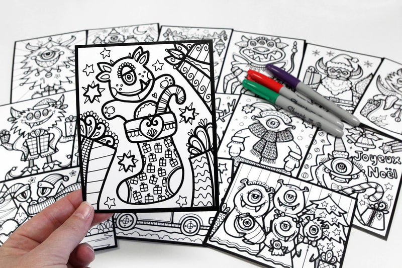Coloriage Monstres de Noël