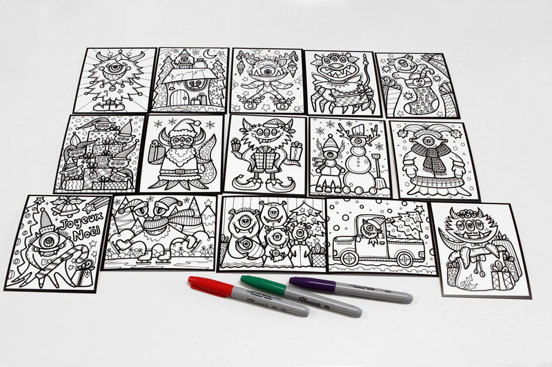 Coloriage Monstres de Noël