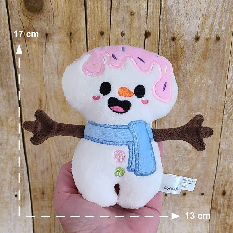 Peluche bonhomme de neige crémage