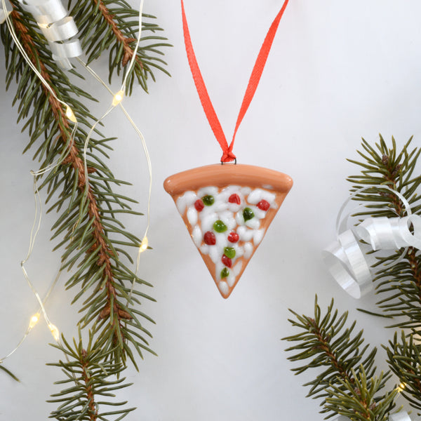 Boule de Noël pizza à suspendre