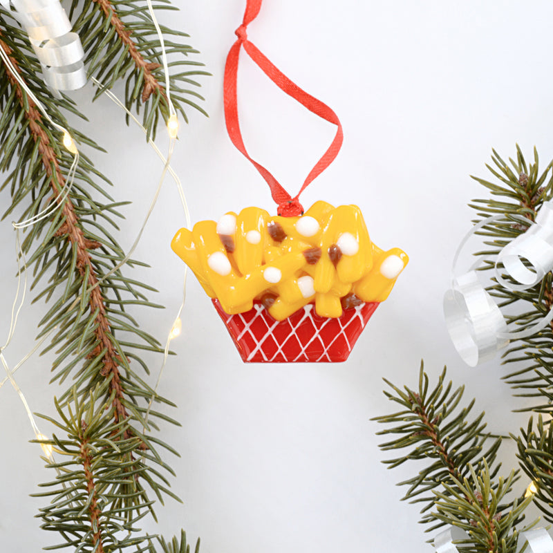 Poutine à suspendre à l’arbre de Noël
