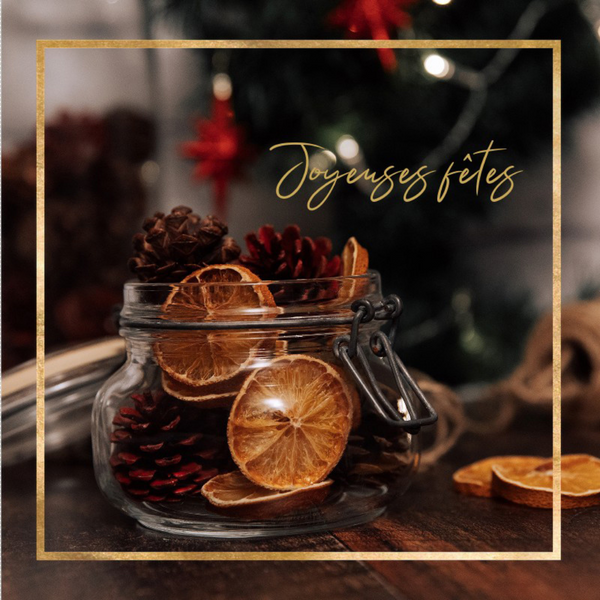 Carte cocotte Joyeuses Fêtes