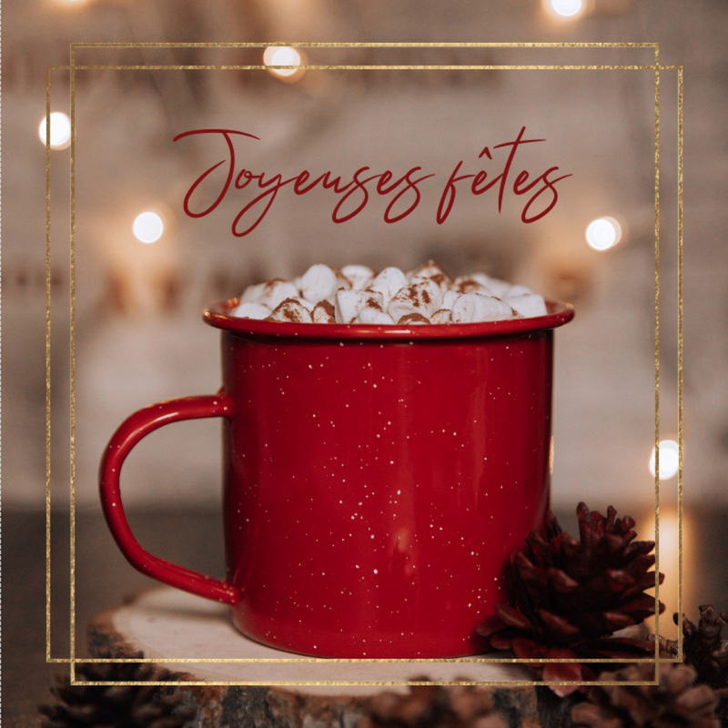 Carte tasse de chocolat chaud