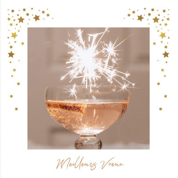 Carte champagne meilleurs vœux
