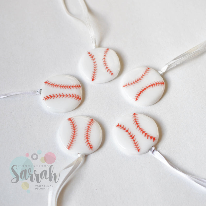 Balle de baseball balle molle à suspendre en verre fusionné